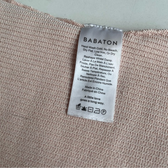 SOLD - Aritzia Babaton Light Pink Sculpt Knit Long Tank Size XXS - Picture 6 of 10